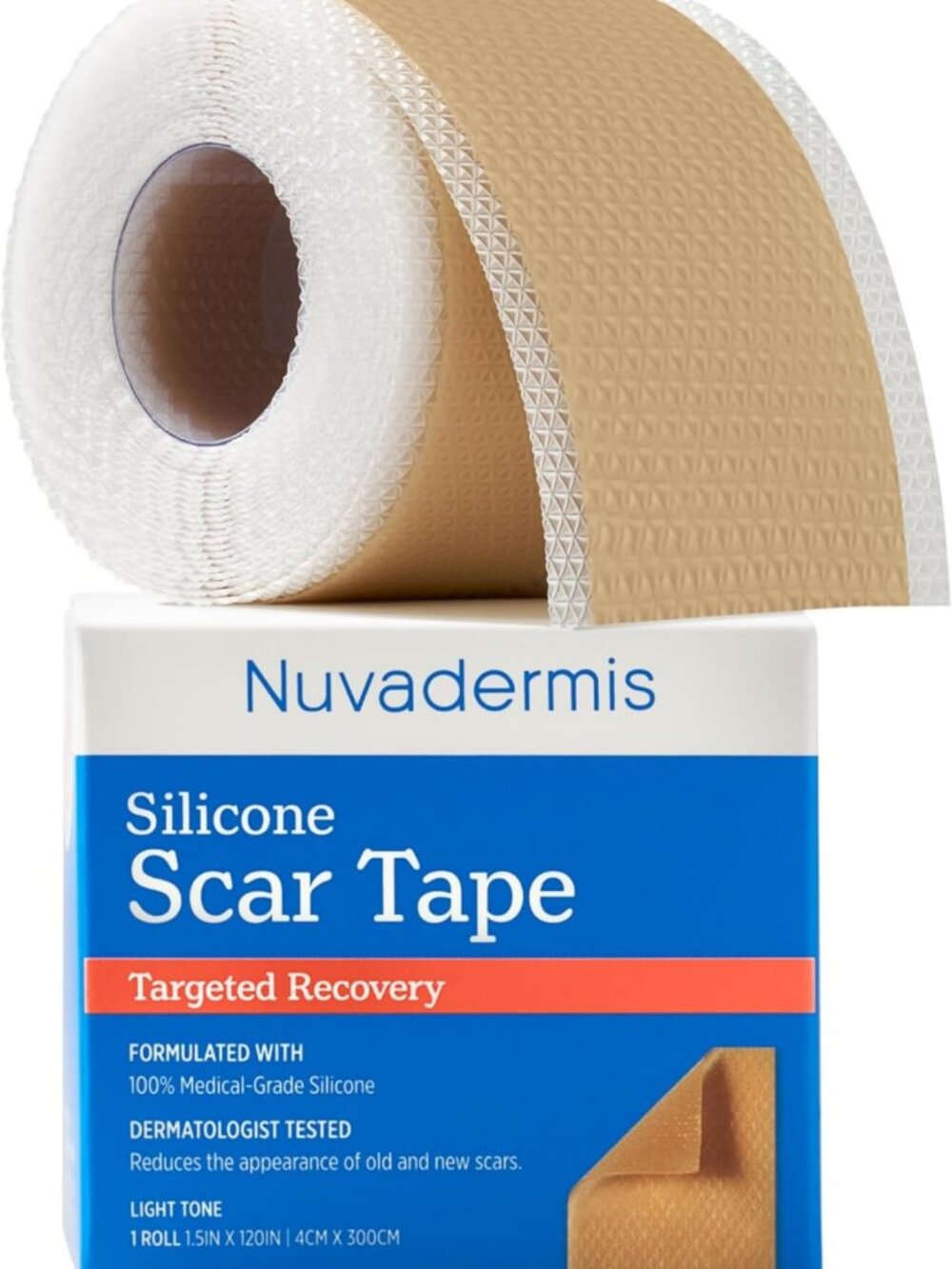 Medical Grade Silicone Scar Sheets - 120" Roll for Surgical, Keloid & Wrinkle